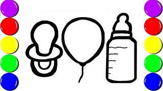 Bolalar uchun pufay rasmini chizish/Рисование шарика для детей/Drawing ball for kids
