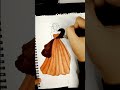 Orange and Brown Dress #fashiontrends #fashionillustration #fashiondesign