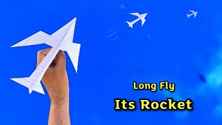 super rocket flying,  paper longest flying rocket plane, how to make notebook rocket toy, best plane