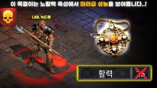 [D2R] 이게 노활력의 가호? 진지하게 정석 늑드루보다 편하고 쉬운데요..? (노활력 노룬워드 노한손무기 하드코어 늑드루 #2)