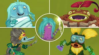 Evergreen Marsh - All Monsters, Sounds & Animations (My Singing Monsters: The Lo