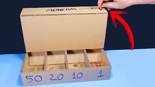 DIY Coin Sorting Machine from Cardboard (with measures)