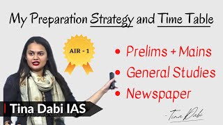 Tina Dabi Strategy UPSC Preparation strategy  Time Table  | UPSC preparation | Tina Dabi Interview