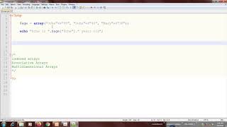 35. PHP TUTORIAL - Associative Arrays, foreach loop