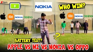 Apple vs Mi vs Nokia vs Oppo ~ Battery Test 🔋 ~ Who wins ? ~ Old is Gold ~ Dushyant Kukreja #shorts