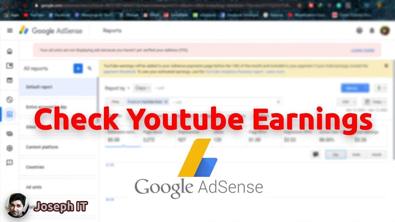 How To View Youtube Earnings In Adsense 2020 Youtube How To View Youtube Earnings In Adsense 2020 Youtube