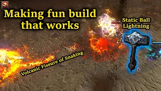 Mjolner. Volcanic Fissure of Snaking. Static Ball Lightning- Path of Exile (3.25 Settlers)