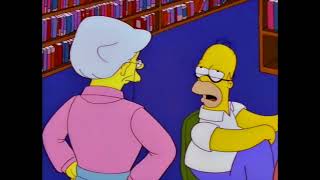 Homer at the School Library