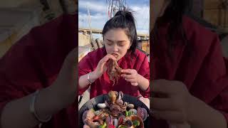 ASMR MUKBANG | SPICY SEAFOOD OCTOPUS LOBSTER TAIL MUSHROOM EATING SOUNDS