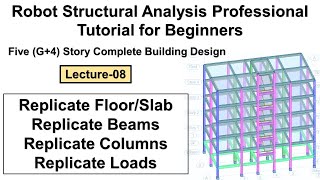 8. Complete building design in Robot Structural Analysis Professional tutorial for beginners