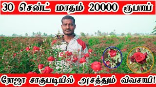 30சென்ட் மாதம் 20000ரூபாய் ரோஜா சாகுபடியில் அசத்தும் விவசாயி!ஏசி குடோன்தேவை கலெக்டர்க்கு வேண்டுகோள்!