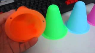 3 Inch PVC Bright-Colored Slalom Cones for Slalom Skating Cone Skating [304265]