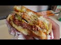 korean street food fried egg bacon hamburger l seoul hamburger