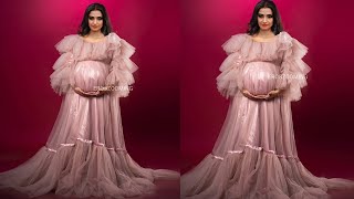 Pregnant Sonam Kapoor Flaunting her Big Baby Bump in her First Maternity Photoshoot with Anand