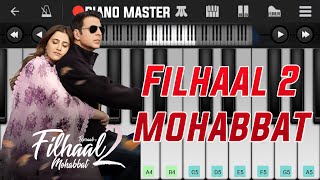 Filhaal 2 Mohabbat Song Easy Piano Tutorial Piano Master