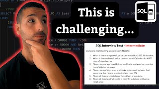 SQL Test for Data Analyst Job Interview | Intermediate Level