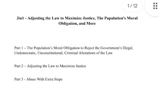 3in1 - Adjusting the Law to Maximize Justice, The Population's Moral Obligation, and More