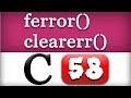 ferror, clearerr Functions in C Programming Language Video Tutorial