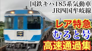 【国鉄キハ185系気動車】JR四国　牟岐線　特急むろと　高速通過集