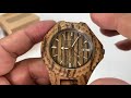 zebra wood quartz watch by bewell review