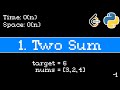 Two Sum - Leetcode 1 - Blind 75 Explained - Arrays - Python