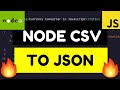 How to Convert CSV Files to JSON Files in Node.js Using CSVTOJSON Library Full Example For Beginners