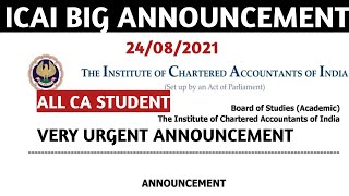 Breaking ICAI Announcement | For All level Students | FOUNDATION, INTERMEDIATE \u0026 CA FINAL | ca exams