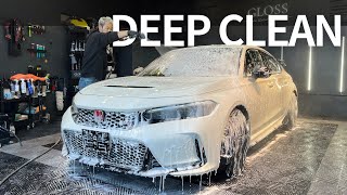 HONDA CIVIC TYPE R DEEP CLEAN | CAR DETAIL | CAR WASH | ASMR |