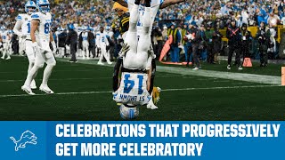 Celebrations that get progressively more celebratory | 2024 Detroit Lions