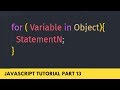 What is the For...in Loop in JavaScript Tutorial -Part 13