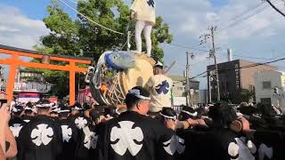 大阪府堺市北区 金岡神社盆踊り大会 宵宮 大道町 宮入