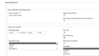 Setting Search Rules - Limiters
