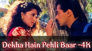 Dekha Hai Pehli Baar 4k Video Song | Saajan | Salman Khan, Madhuri Dixit | 90's Hit Song
