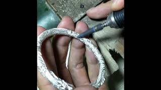 古風/中國風/原創手工銀/雙餉龍頭手鐲/How to make silver bracelet shaped as DRAGON?traditional style