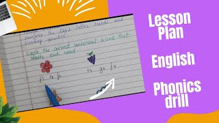 Phonic lesson plan | English| KG | letter recognition| sound drill | Blending sound |