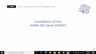 Installation of the SAP HANA DB Client (ODBC) - Windows