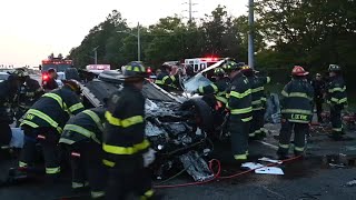 Multi-car crash forces officers to shut down part of Sunrise Highway