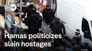 UN condemns Hamas display of hostages' coffins | DW News