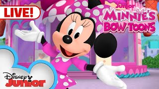 🔴 LIVE! All Minnie's Bow-Toons! 🎀| NEW BOW-TOONS: CAMP MINNIE SHORTS! | @disneyjunior