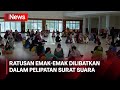 Ratusan Emak-Emak Dilibatkan dalam Pelipatan Surat Suara di Bangka Tengah