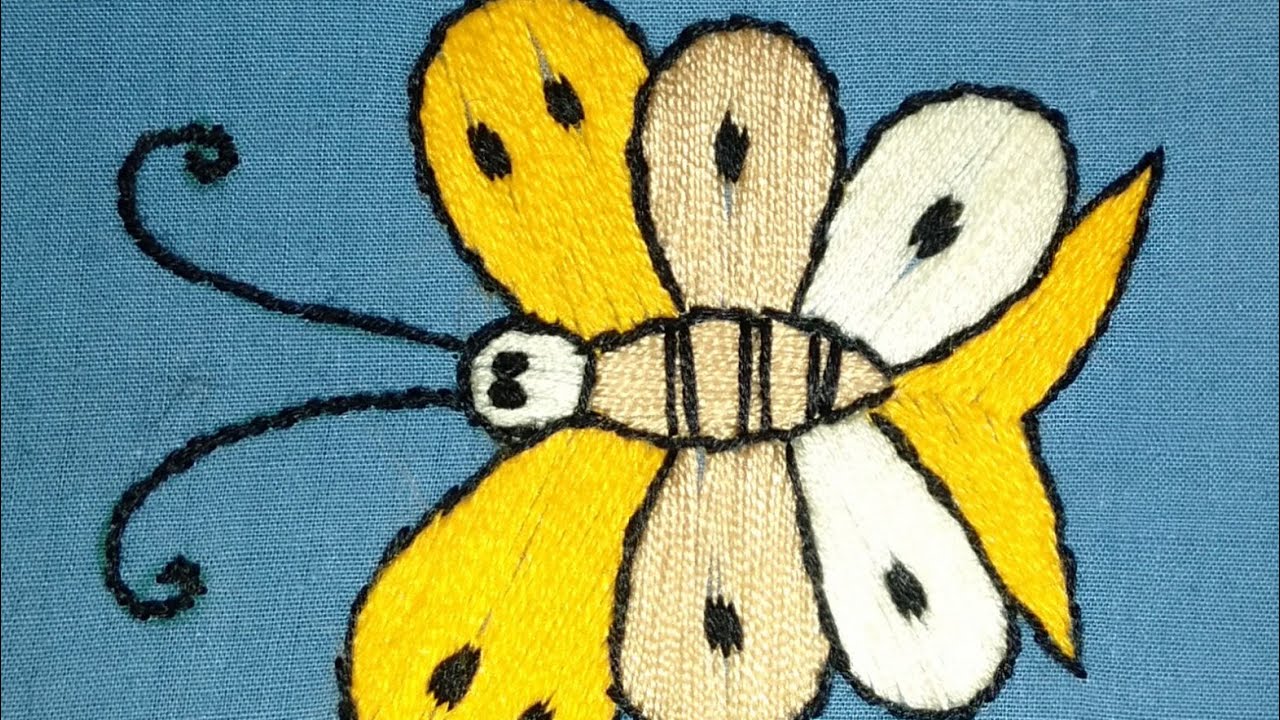 Hand Embroidery:( Design- 10) A Beautiful Moth Insects Design For ...