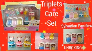 Sylvanian Families •Calico Critters• Triplets Care Set UNBOXING