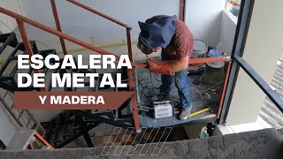 CÓMO CONSTRUIR💹 Escalera de  METAL  y  MADERA 🈚