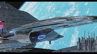 Enterprise-F refit leaves Earth Spacedock | [MYVFX] #startrek #startrekpicardseason3