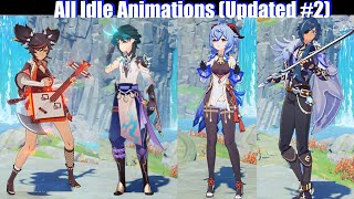 Genshin Impact - All Characters Idle Animations (Updated & New Characters 1.3)