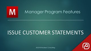 Manager.io Guides 60 : Issue customer statements