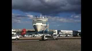 Moby Wonder - Maneuver in Bastia with strong Mistral wind