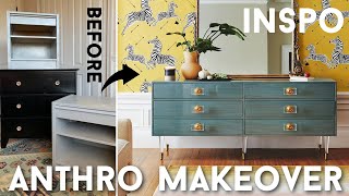 HOW TO PAINT WOOD FURNITURE WITHOUT SANDING OR PRIMING | ANTHROPOLOGIE LOOK FOR LESS | ONE STEP DIY