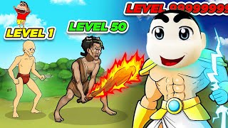 SHINCHAN Surviving DINOSAUR ATTACK Part 2 | NOOB vs PRO vs HACKER in PRIMITIVE BROTHERS with CHOP