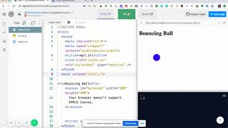 Bouncing a Ball Around with HTML5 and JavaScript - Captioned